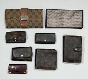 Louis Vuitton Gucci and othersLeather Wallet 8 piece JUNK 0024